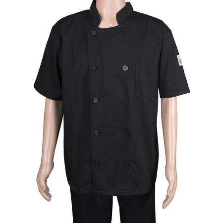 CHEF REVIVAL Basic Short Sleeve Jacket - Black - XL J109BK-XL